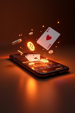 Smartphone showing casino app