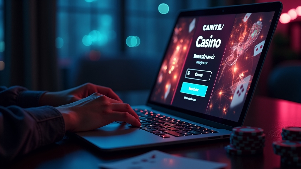 New player entering a promo code on a casino registration screen